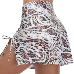 alove Split Swim Skirt for Women High Waisted Swim Bottoms Leopard Swim Dress L image 3
