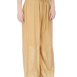 srisaras Women's Loose Fit Palazzos image 2