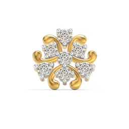 u are 925 Sterling Silver 18K Gold Plated Trinity Heart Nose Pin for Women and Girls | With Certificate of Authenticity and 925 Stamp image 2