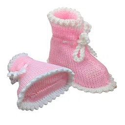kidska Kidska® Booties for Kids Boy Kids Girl Booties for New Born Baby Boy Baby Girl(Multicolor,0 to 6 Month) Set of 3 Pairs image 4