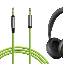 GEEKRIA Audio Cable Compatible with Bose QuietComfort SE,QC SE,QCSE,700 ANC,NC 700,QC 45,QuietComfort 35 II,QC 35,QC 25 Cable,2.5mm Replacement Stereo Cord (4 ft/1.2 m),Green image 1