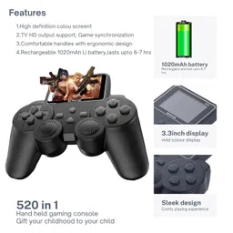 Auvella Video Games for Kids 500 in 1 Controller Gamepad Video Game, Retro Gaming Console, Nintendo Gameboy Age 7, Digital Game Player, Pocket Gamer, Handheld Gaming Console, Mario image 5