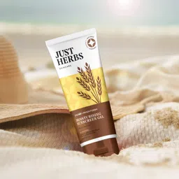 Just Herbs SPF 35+ Nosun Sunscreen Gel with Jojoba & Wheatgerm, Easy to Absorb Lightweight Formula with Broad Spectrum PA 35++++ | for Sun Damaged & All Skin Type for Men & Women image 2