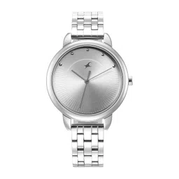 fastrack Stunners Quartz Analog Silver Dial Metal Strap Watch for Girls-NS6282SM01/NT6282SM01 image 1