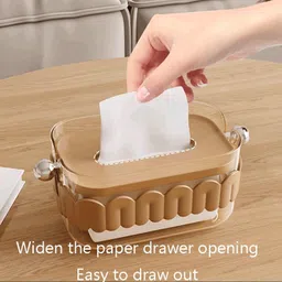 Meneflix Napkin Holder for Dining Table - Tissue Paper Stand for Kitchen, Table, Home Décor, Office, Restaurant, Tissue Dispenser Organizer for Dinner Tables, Kitchen, Bathroom (Brown) image 3