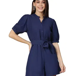 oxolloxo Dazzle Women Linen Blend Playsuit image 1