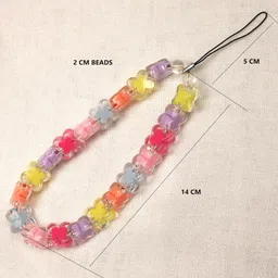 Threads&Beads Phone charm with baby femmo beads, funky mobile charm image 5