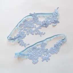 loom tree 2x Wedding Garter Set Costume Bridal Garters for Parties Bridesmaid Weddings blue image 4