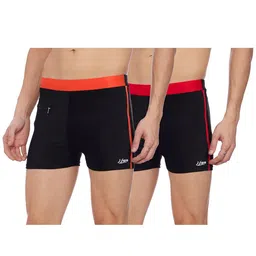 i-swim Mens Costume Is-010 Size Xl Black/Red With Is-010 Size Xl Black/Orange Pack Of 2 And Earplug Is-406 image 1
