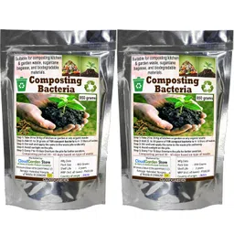 tsr garden store Composting Bacteria 1.7 Kg (850 + 850 Gms) Contains Both Fungi And Bacteria Convert All Kitchen Waste, Hotel And Farm Waste To High Nutritional Compost Manure Powder For Garden Plant image 1