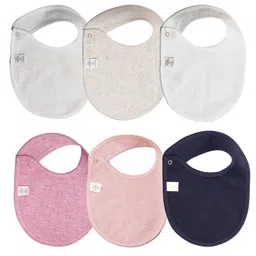 Real Baby Pure Cotton Bibs Multicolored (0-2 Years, Pack of 6) image 2