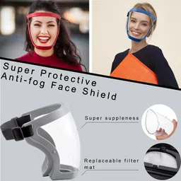MAAKHODAL ENTERPRISE Super Protective Anti-Fog Face Shield,Unisex Hd Transparent Full Face shield,Reusable Eye, Nose, Mouth Protection image 3