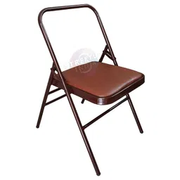 streetup india Yoga Chair with Leather Seat Backless Chair for Iyengar Yoga/Fitness (Brown) image 1