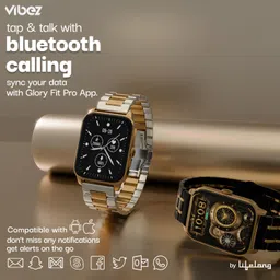 vibez Imperial Luxury Smartwatch for Women & Men - Stainless Steel Strap, 1.83" Display, High Resolution, 60 Sports Modes,100+ Watch Faces, Long Battery & BT Calling Smart Watch for Women & Men image 3