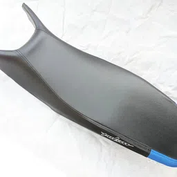 generic Pulsar 125/150 Single Bike SEAT Cover,PU Leather,Ready to FIT,Rope PROVIDED,Blue and Black image 1