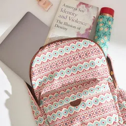 teal by chumbak Backpack for Women | Stylish Canvas Laptop Bag | Office/College/Travel Backpack for Girls image 4