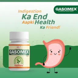 amar pharmaceuticals Amar Pharma Gasomex gas relief tablet ayurvedic medicine, No Fart Tablet (120 count) Improve Digestion, Metabolism | No excess trapped gas, Relief From Bloating, Flatulence| Carminative, Antispasmodic image 4
