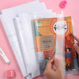 naxue 30pcs Book Covers Waterproof Plastic Transparent Paper Sticker Book Cover for Textbooks Biding Cover Protective Thick Sticky Cover for Students School Office Self-Adhesive (3 Different Size) image 4