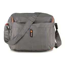 glossy Unisex Messenger Bag (Grey) image 1