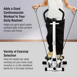 KEYOZA Swing Side Stepper Fitness Swing Stepper with Handlebar, Home Trainer up to 150 kg 29 x 39 x 110 cm, Exercise Stepping Machine for Weight Loss, Shapes, Daily Training image 4