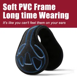 gergella Ear Warmers For Men Women Foldable Fleece Unisex Winter Warm Earmuffs For Cold Winters,Biking,Adjustable,Protects Ears image 4