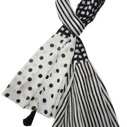 jvnine Women Printed Scarf (Stole) With Tassels image 4