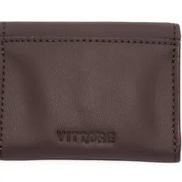 Vittore Real Leather Card Holder Accessories with Single Fold Design (Brown) image 1