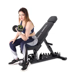Gamma Fitness Adjutable Exercise Gym Bench MB-900 | Laser Cutting Adjustable Panels | Commercial Quality | 500 Kg Load Bearing Capacity | For Commercial Gym or Home Gym (Imported) image 5