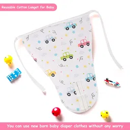 Kuber Industries Pack of 6 Washable & Soft Padded Baby Muslin Cotton Nappies & Diapers | Reusable Langot for Baby 0 to 6 Month - Small | White image 2