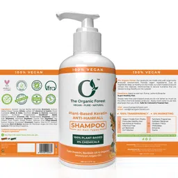 the organic forest – vegan . pure . natural Plant-Based Keratin Anti HairFall Shampoo - Sulfate Free, Organic, Thickening Shampoo for Women & Men, Moisturizing & Hydrating - Ideal for Hair Loss, Oily, Dry Scalp - Moroccan Argan Oil Formula image 4
