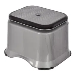 Homestic Ultra 10 Multiuses Portable, Lightweight, Strong, Durable Plastic Bathroom/Step/Sitting Stool, Patla (Grey)-46KM0145 image 3