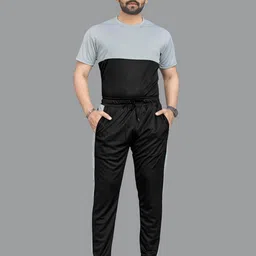 japrika Cotton Blend Night Suit/Summer Suit for Men, Regular Fit Half Sleeves T-Shirt and Lower Set | Cord-Set Track Suit for Boys | Ideal for Casual Outings, Gym, Workout, Sports image 3