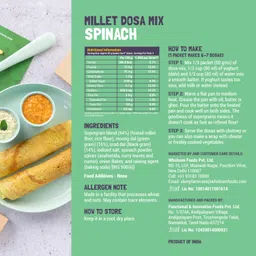 Slurrp Farm Millet Dosa Instant Mix, Supergrains Spinach And Beetroot, Natural And Healthy Food, 150g (Pack Of 2) image 5
