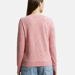 jockey AW68 Women's Super Combed Cotton Elastane Stretch French Terry Fabric Printed Sweatshirt with Ribbed Cuffs image 3