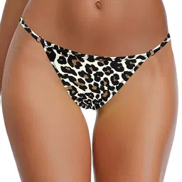 qmdsn Women's Multicolored Cotton Swimwear G-String Side Tie Comfort Panty for daily use image 1
