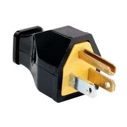 Pass & Seymour SA399BKCC10 Residential Straight Blade Plug 15-Amp 125-volt Two Pole Three Wire, Black image 1