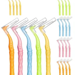 nhcdfa 25 Pcs Interdental Brush for Teeth, Interdental Brush, Interdental for Easy Cleaning Between Teeth 5 Sizes Soft Dental Brushes image 1