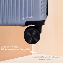 impulse Urban Polycarbonate (PC) Trolley Bag for Travel Large Cabin Check in, Luggage Bag Travel Hard Case with 8 Wheels 360 Degree Wheeling System (Silver, Large) image 5