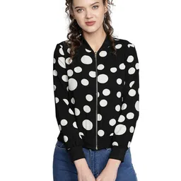 nuevosdamas Women Printed Bomber Jacket image 1