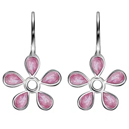 giva 925 Silver Pink Dahlia Earrings | Gifts for Girlfriend, Gifts for Women and Girls | With Certificate of Authenticity and 925 Stamp | 6 Month Warranty* image 1