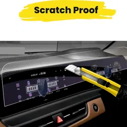 RGY Screen Guard For Kia Seltos Facelift 2023 X Line Accessories Dual Screen infotainment system with AC Protection film - 10.25" inch Matte image 3