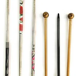 triply9 Metal (19 cm) & Plastic (14 cm) combo bun stick (Pack of 6) image 4