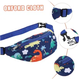 lighter house Cutest Newest Dinosaur Pattern Waist Bag Cute Bum Bag for Kids Girls Birthday Return Gift (01 Pc.) Mix Colour image 2