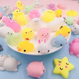 24pcs Random Squishy Toy, Mochi Squishy Stress Relief Toys Adults, Mini Christmas Squeeze Soft Hatchimals Fidget Toys, Squishy Making Kit Kids Toys for Girls and Boy image 1