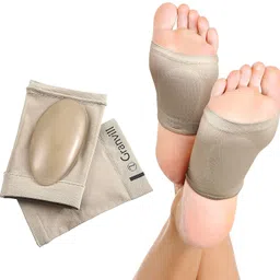 granvill Foot Care Plantar Fasciitis Arch Support Sleeves for foot pain,muscle relaxation with soft Neoprene Cushion for Women & Men Feet Orthopedic Pad,Free Size-1 Pair image 1