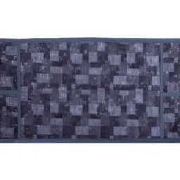 Kuber Industries PVC Check Print Decorative Microwave Oven Top Cover|4 Utility Pockets & Waterproof PVC|Size 90 x 40 CM (Grey) image 2