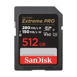 SanDisk Extreme PRO 512GB V60 UHS-II SD Cards, 280/150MB/s,V60,C10,UHS-II, for 6K Video Recording image 1