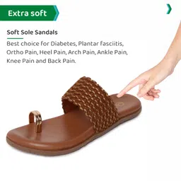 ortho joy Fancy doctor slippers | Soft chappal for women | Casual flat sandals image 5