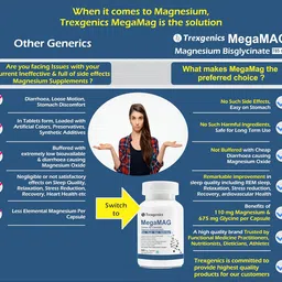 Trexgenics MegaMAG 785mg Magnesium Bisglycinate - Most Bioavailable Magnesium for Sleep, Muscle, Bone & Heart Support (60 Veg. Capsules) (Pack of 1) image 3