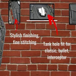 Sahara Seats Interceptor 650 Fancy Scratch Proof Tank Cover (Black) image 3